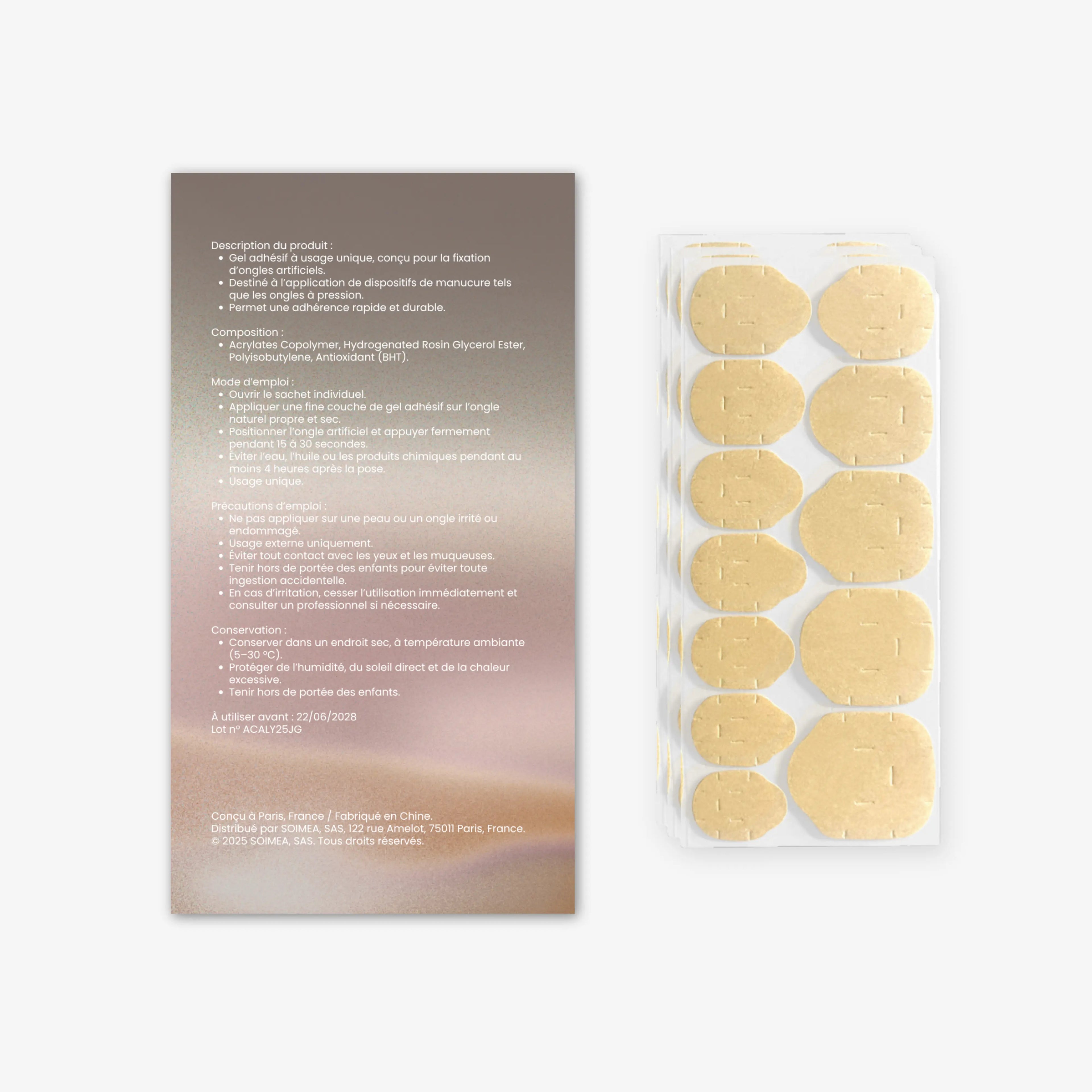 Gel Pads - faux ongles press-on gel souple SOIMEA Paris