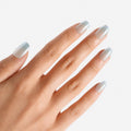 soimea faux ongles à pression bleu blanc degrade Faux ongles à coller effet chrome miroir bleu/blanc, forme ballerine moyenne.  Par SOIMEA Paris