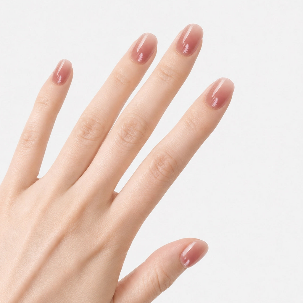 soimea faux ongles a pression rose timide forme squoval style classique court effet satiné, Faux ongles courts rose blush à coller – effet Soap Nails. Par SOIMEA Paris