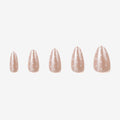 almond shape chrome finish mirror medium length hailey biber style presson nails