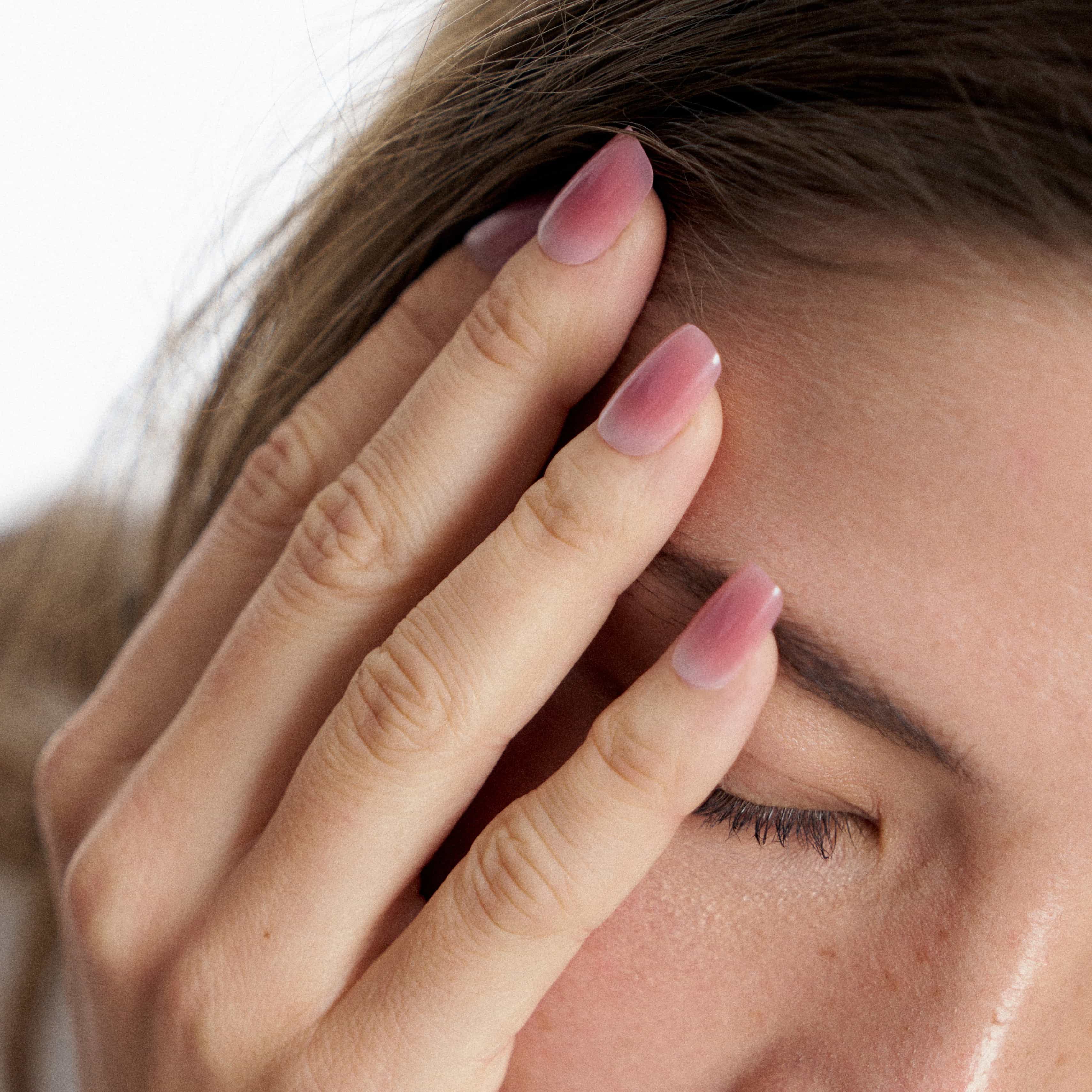 soimea faux ongles à pression rose naturel forme ballerine effet œil-de-chat comme une boulle crystal brillant, style classique medium, pink cat eye ballet medium press-on nails