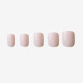 soimea faux ongles a pression rose pale forme carre style classique medium effet satine, medium square press-on light natural pink nails