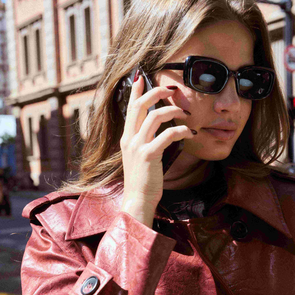 soimea faux ongles à pression rouges rubis forme ballerine effet œil-de-chat, style classique moyen, ruby red ballet medium cateye press-on nails